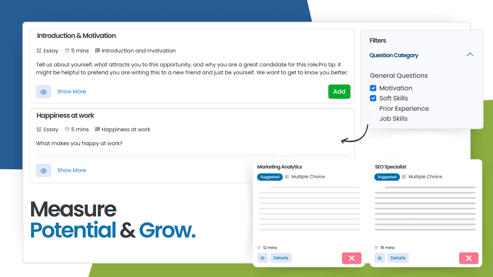 Customize Every Test to Match the Job, Team, & Role