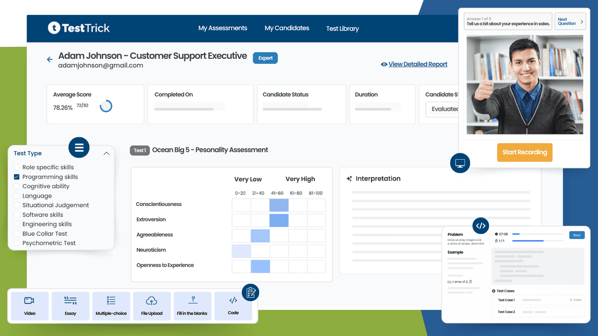 Skills Assessment Software|TestTrick